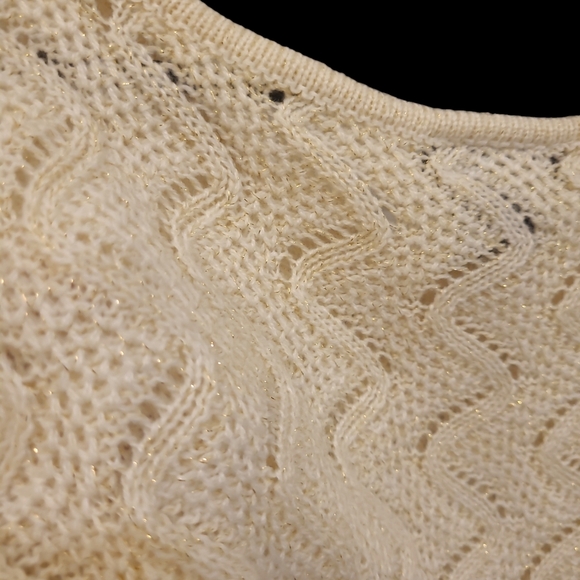 Oversized Sweater white with gold highlights xl - Picture 5 of 6